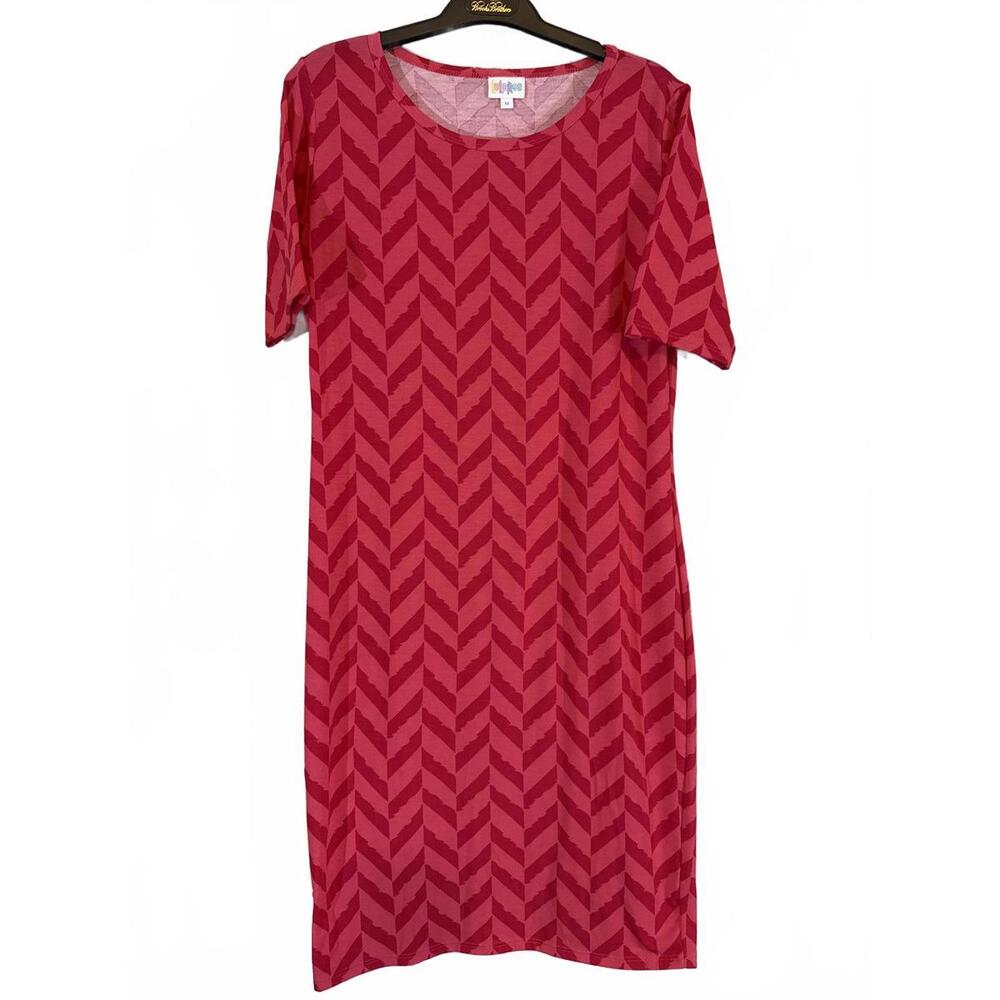 LuLaRoe Medium Red Patterned Women's Dress